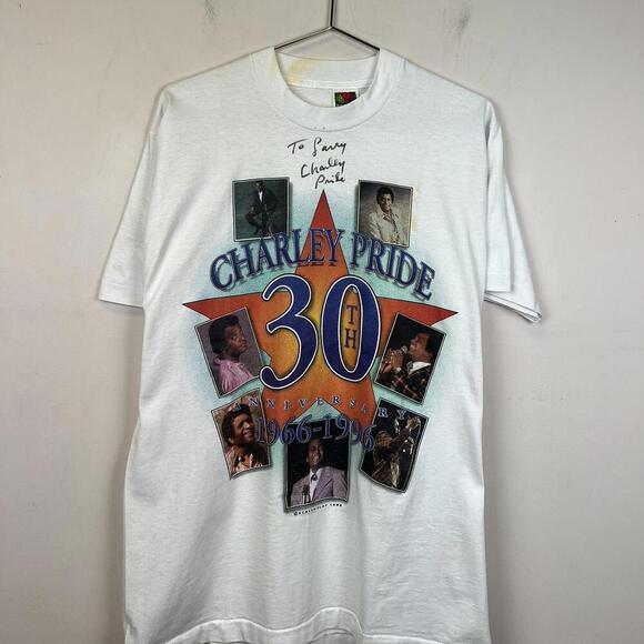Charley Pride 30th Anniversary T-Shirt - Vintage Concert Tee - Picture 2 of 7